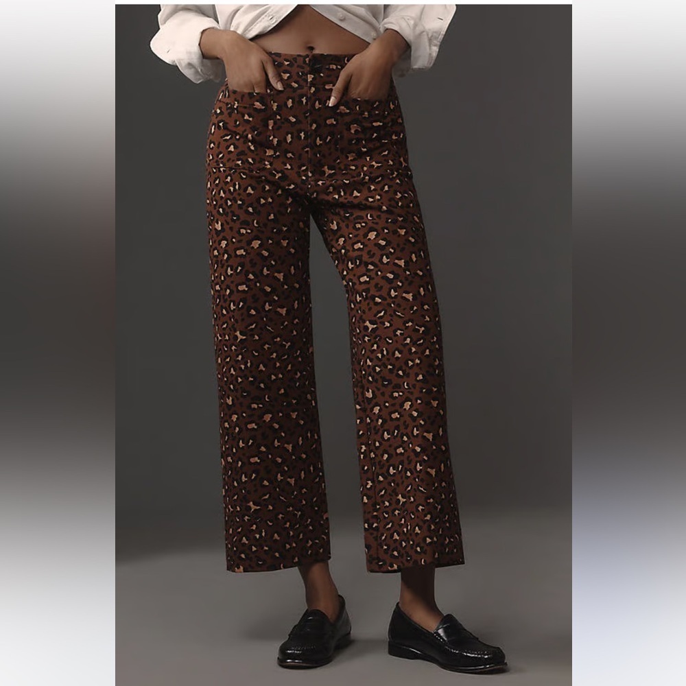 Anthropologie Colette Ponte Crop Wide-Leg Pants Size 25 NWT